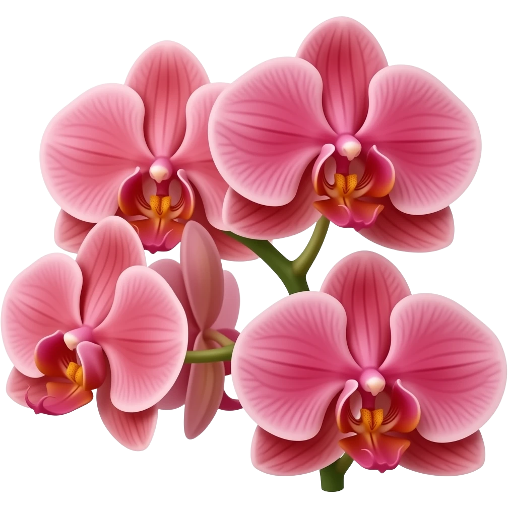 Red orchids emoji