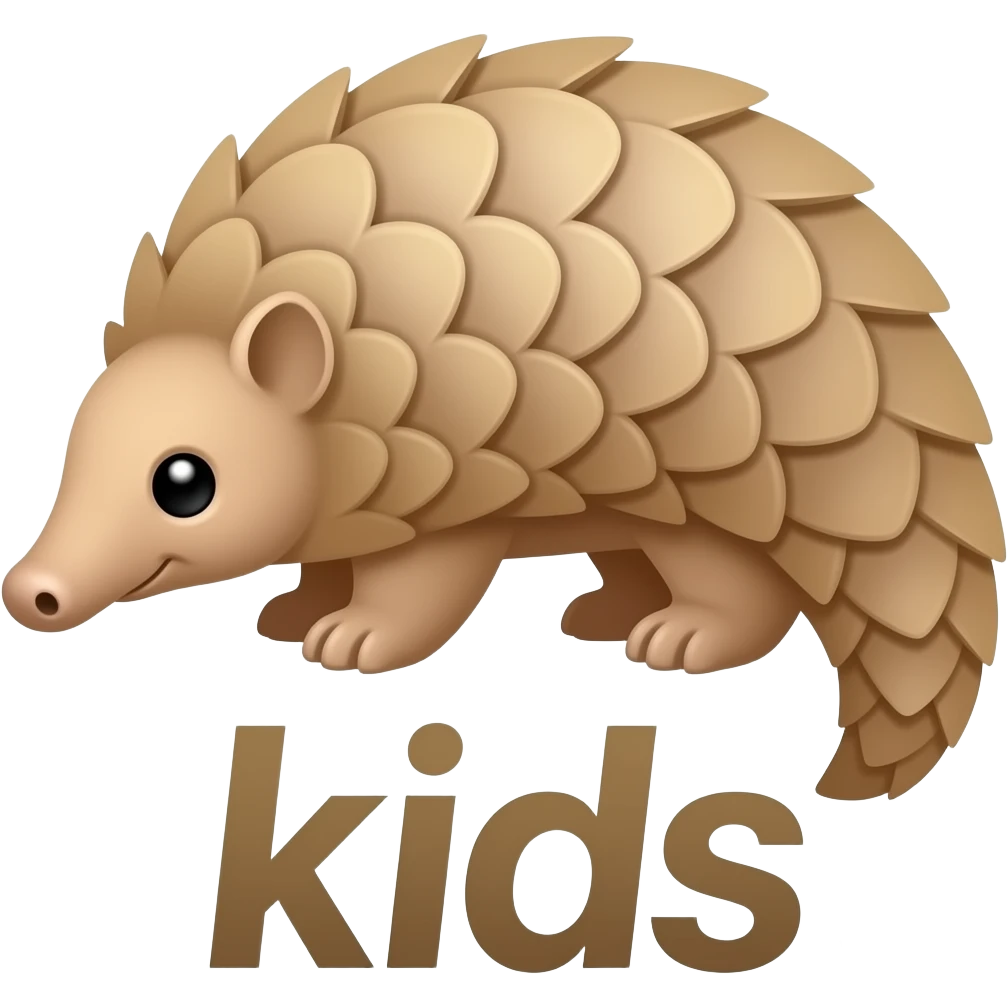 Pangolin kids ® logo emoji