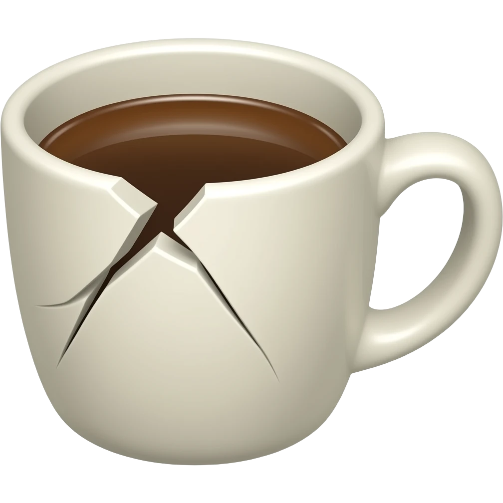 broken coffee cup emoji