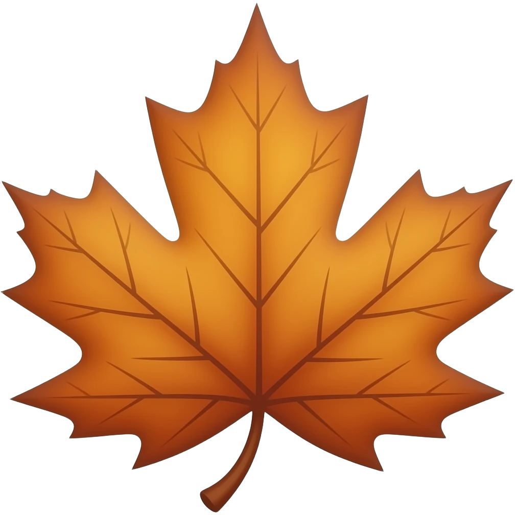 maple leaf sad emoji