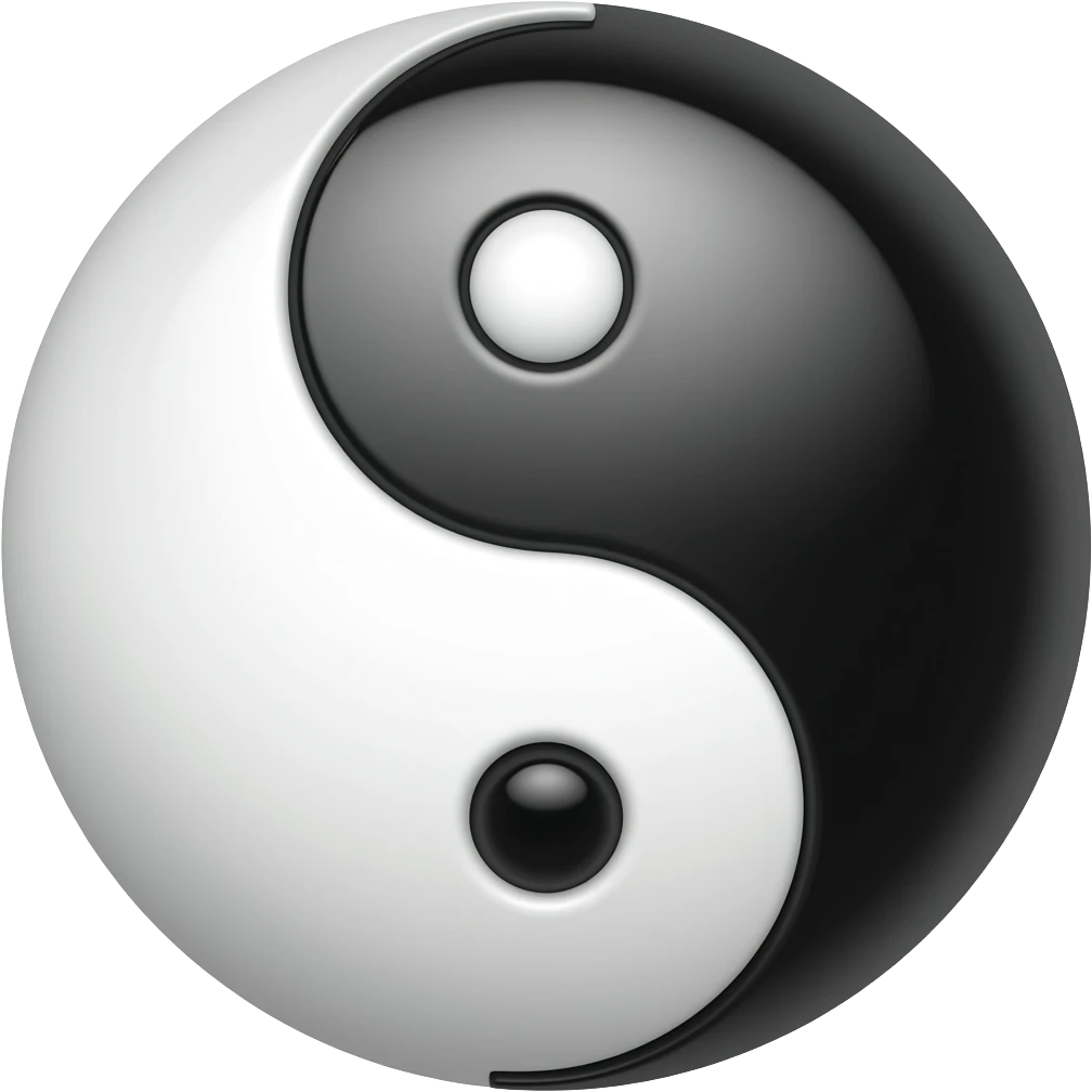 Yin and yang emoji