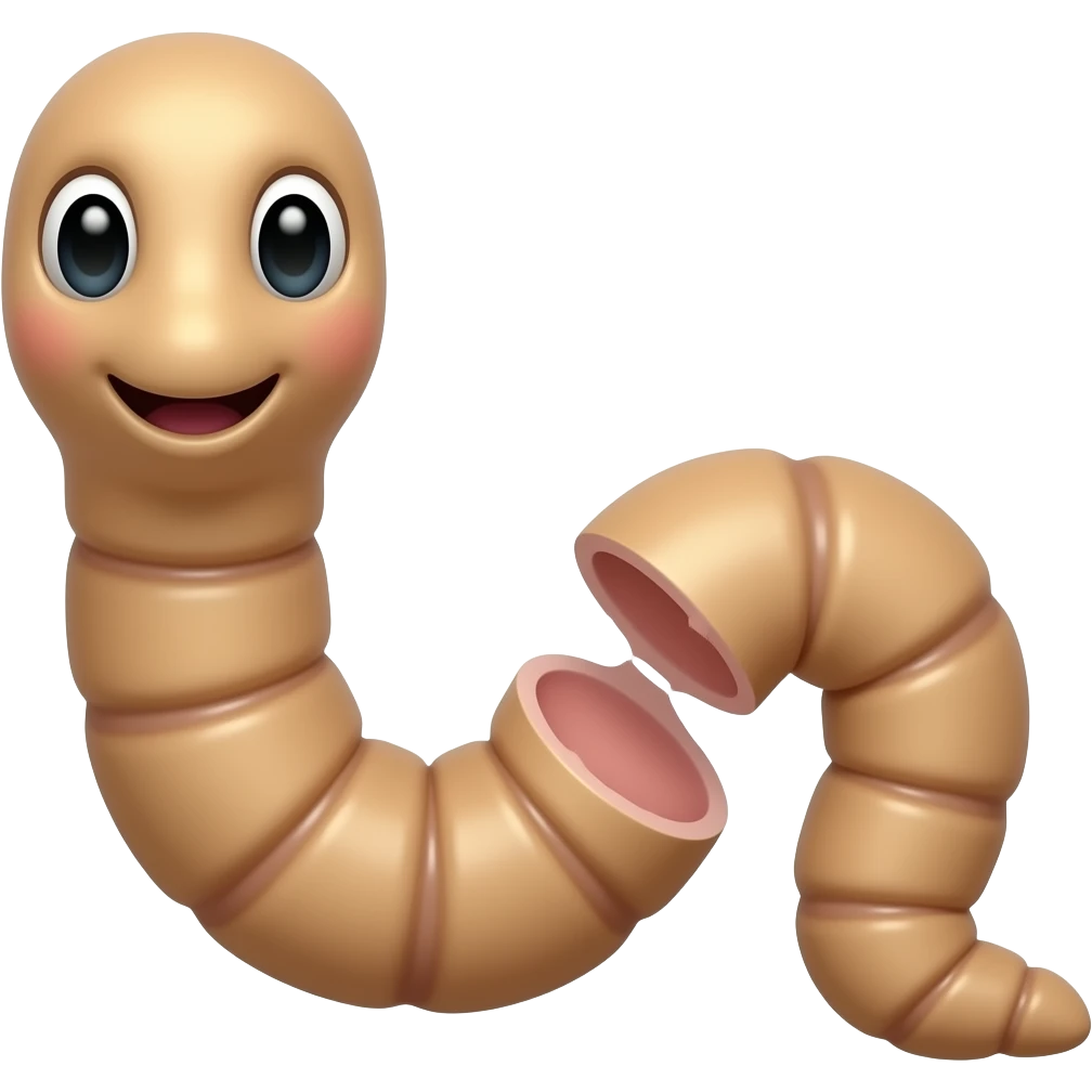 cut worm emoji