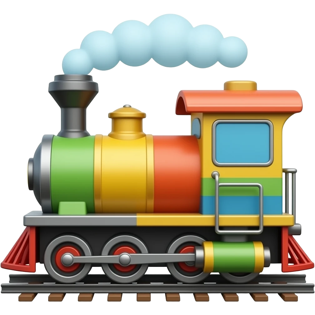 kolorowy pociąg emoji