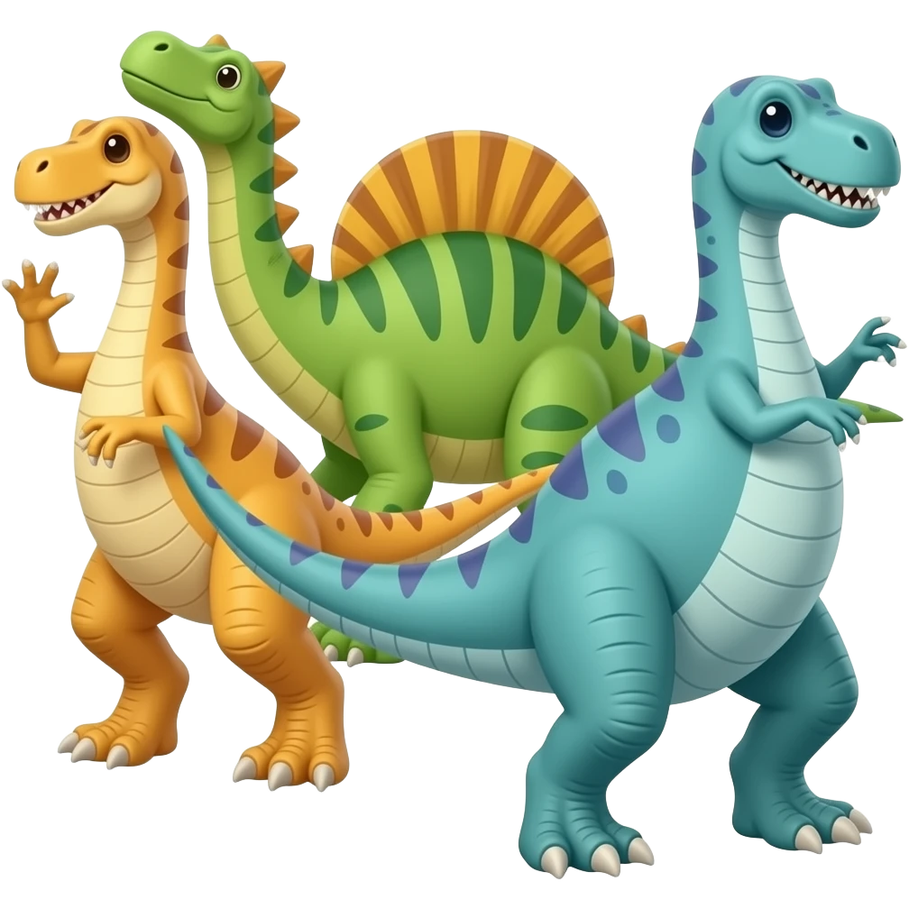 Dinosaurs dancing emoji