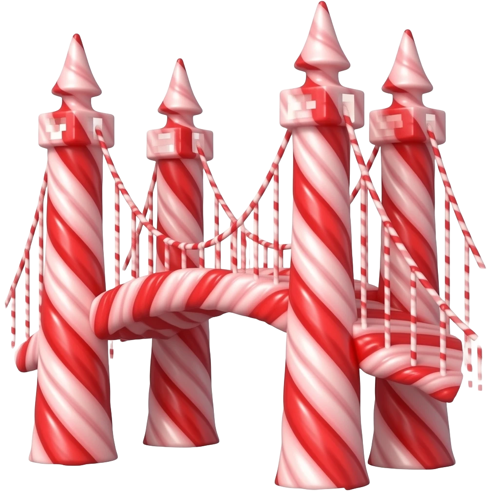 A bridge made of twizzlers only red ones emoji