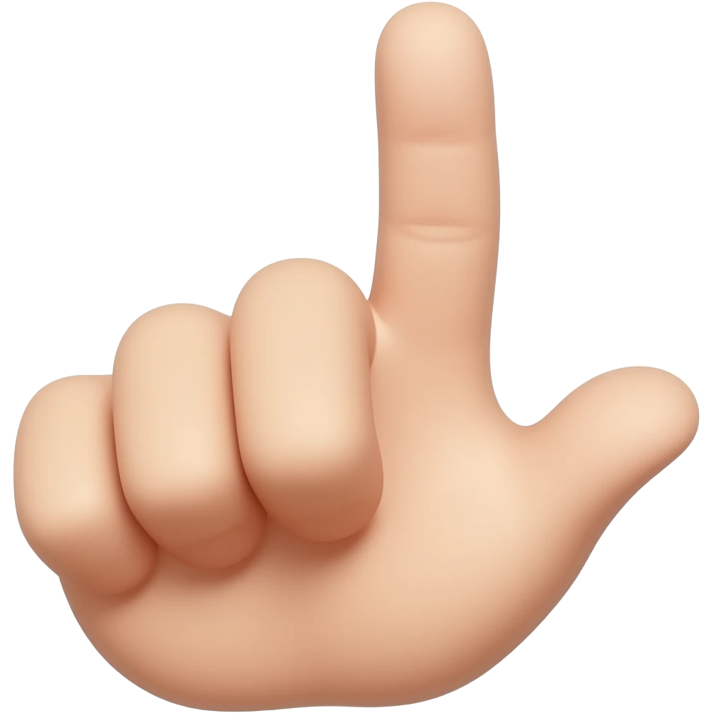Make a finger pointing extra long  👆🏻 like this but sooo long emoji