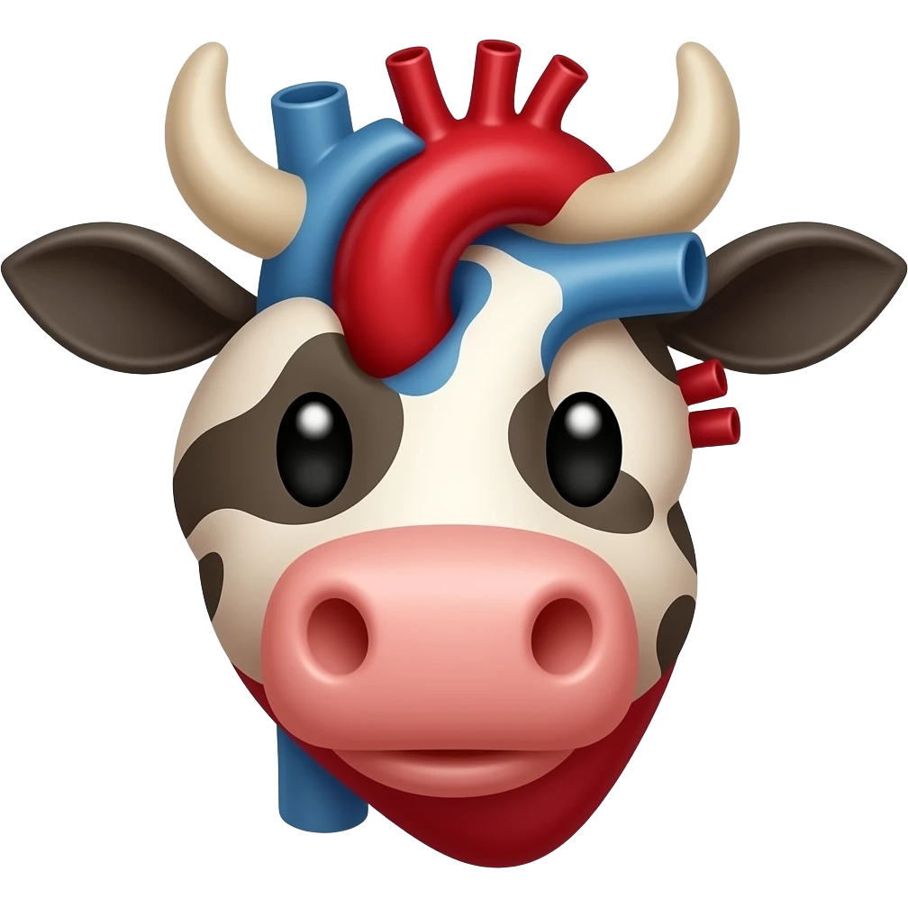 Corazón vaca emoji