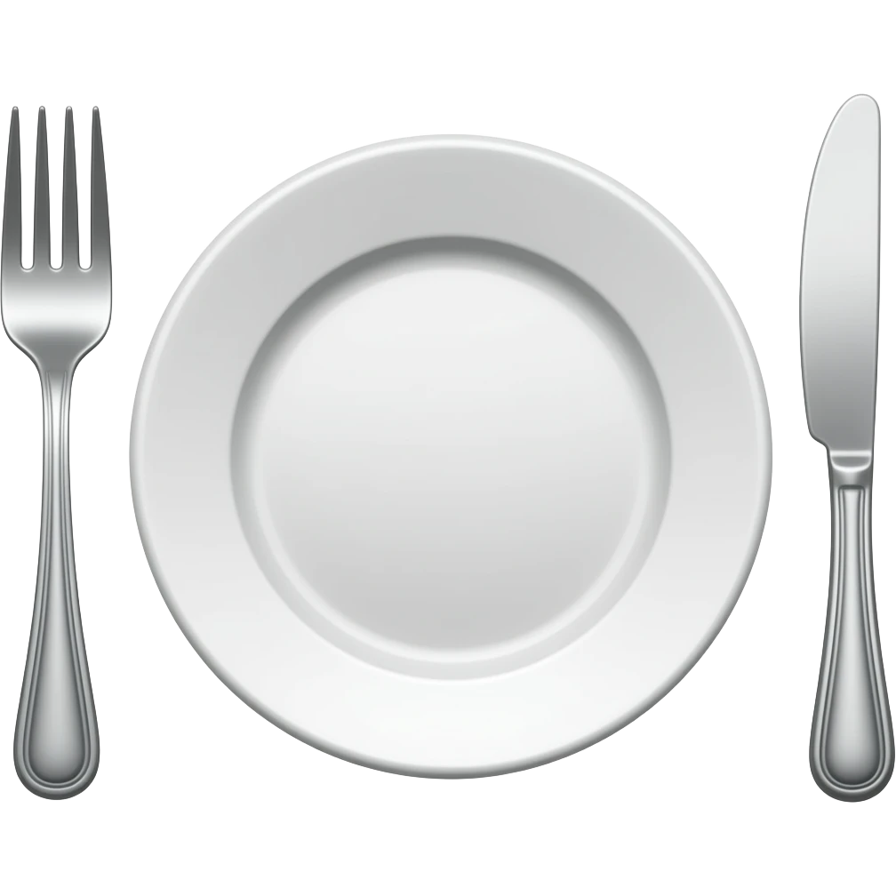 platos con cubiertos emoji