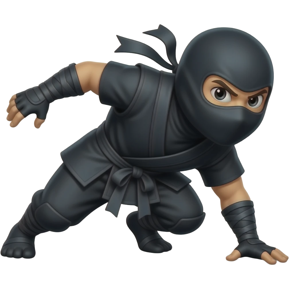Ninja crawling emoji