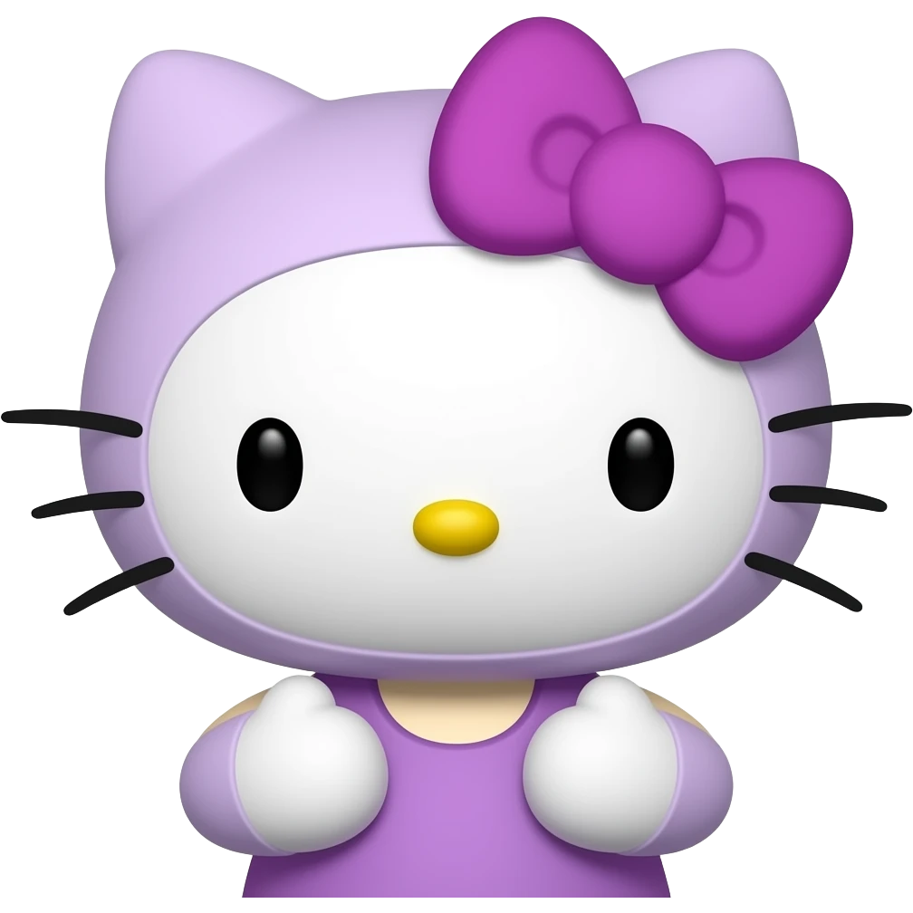purple hello kitty emoji