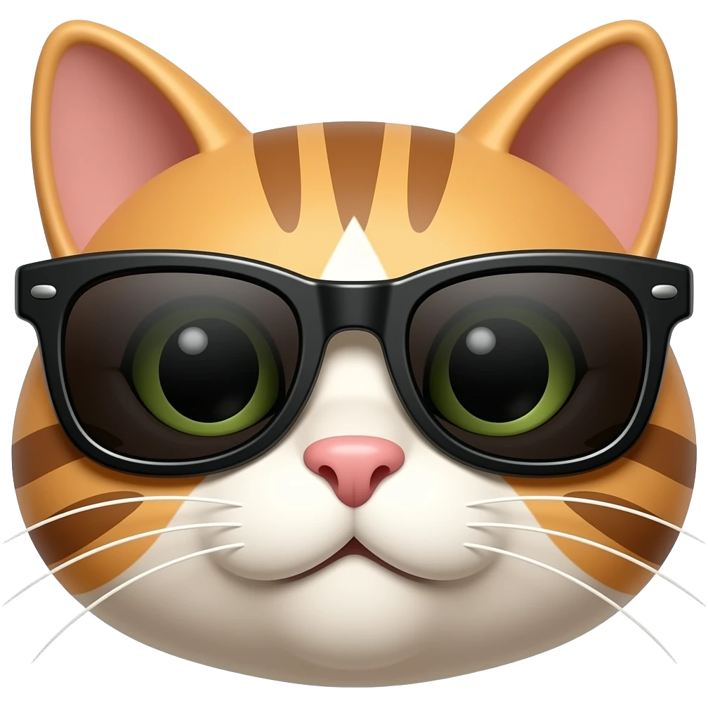 Cat wearing sunglasses emoji