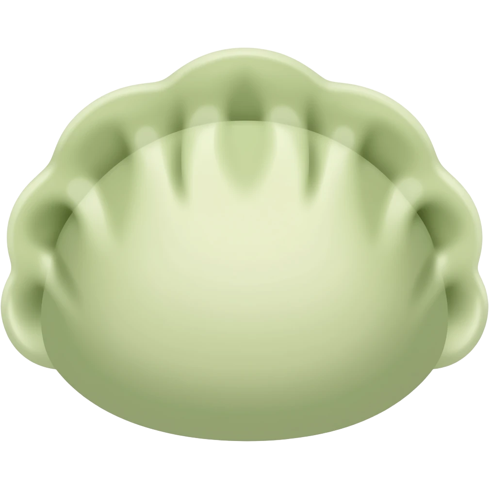Green squishy dumpling emoji