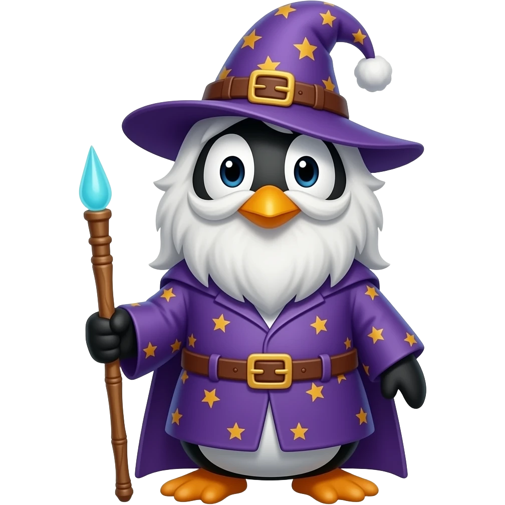 Penguin Wizard emoji