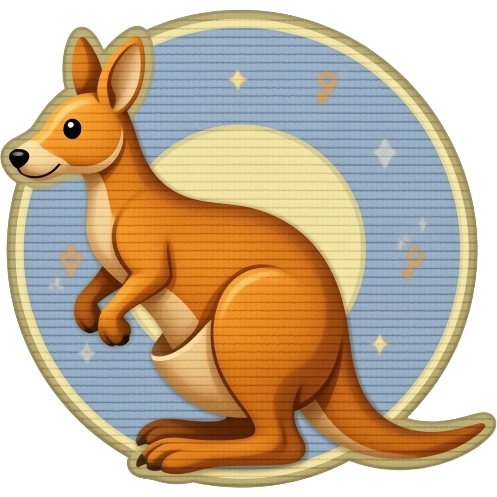 Kangaroo patch emoji