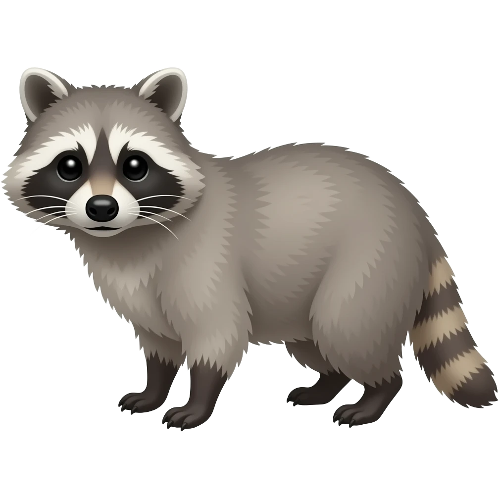 Frozen racoon emoji