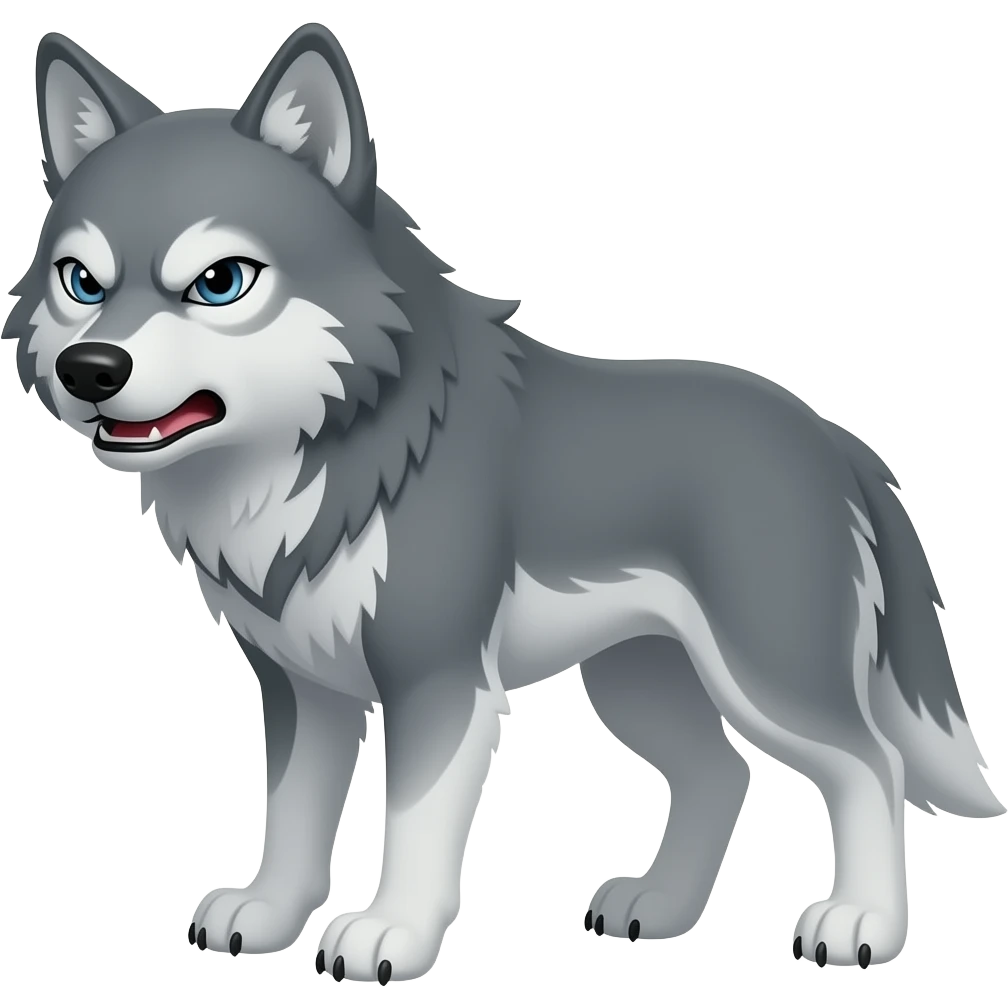 angry wolf emoji