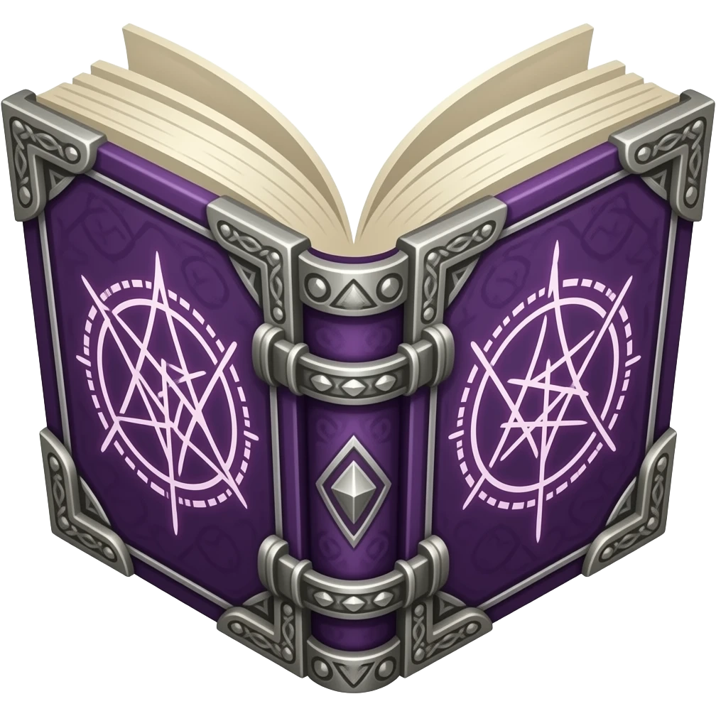 purple spellbook forward facing emoji
