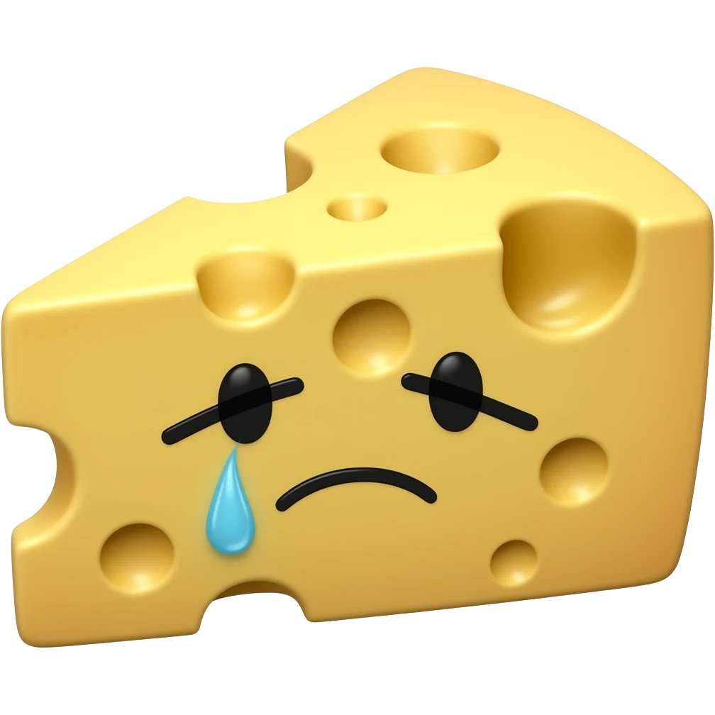 sad flying cheese emoji