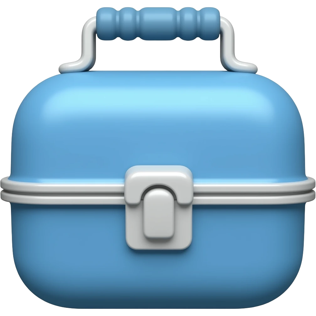 blue lunchbox emoji
