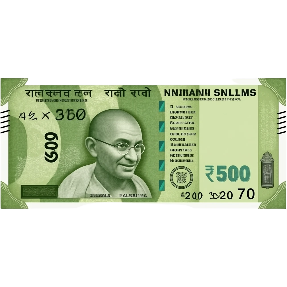 500 indian rupees note emoji