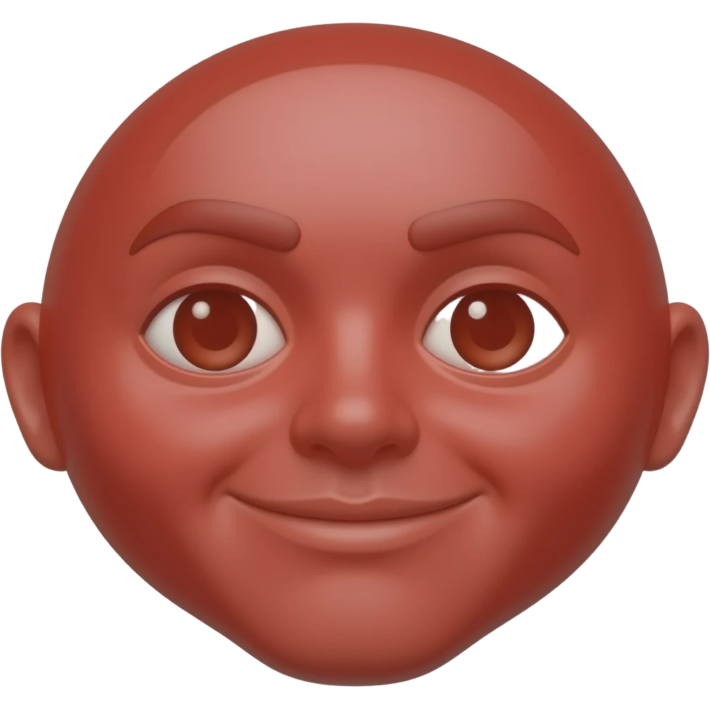 Circle face red face emoji