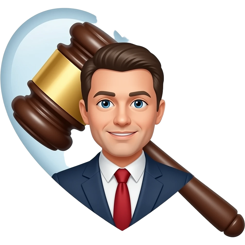 make a heart shape with a judge hammer and Brian inside emoji