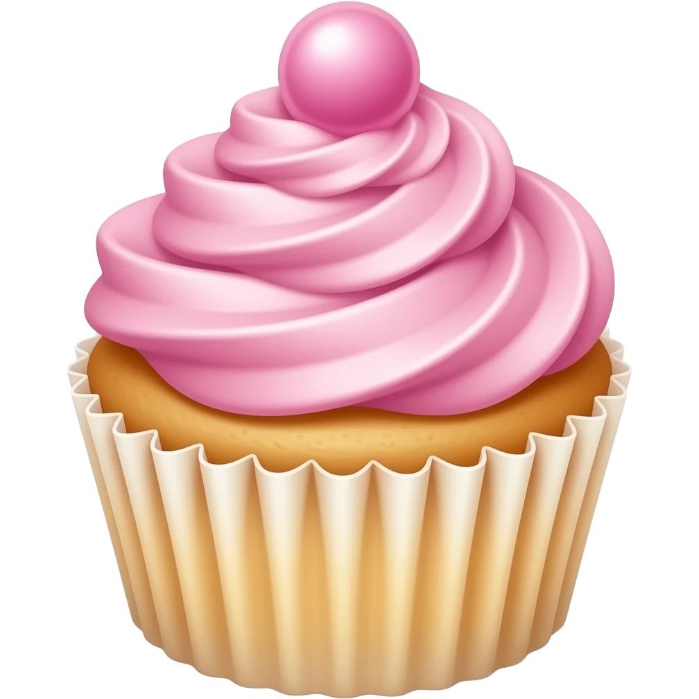 Cupcake with pink icing emoji