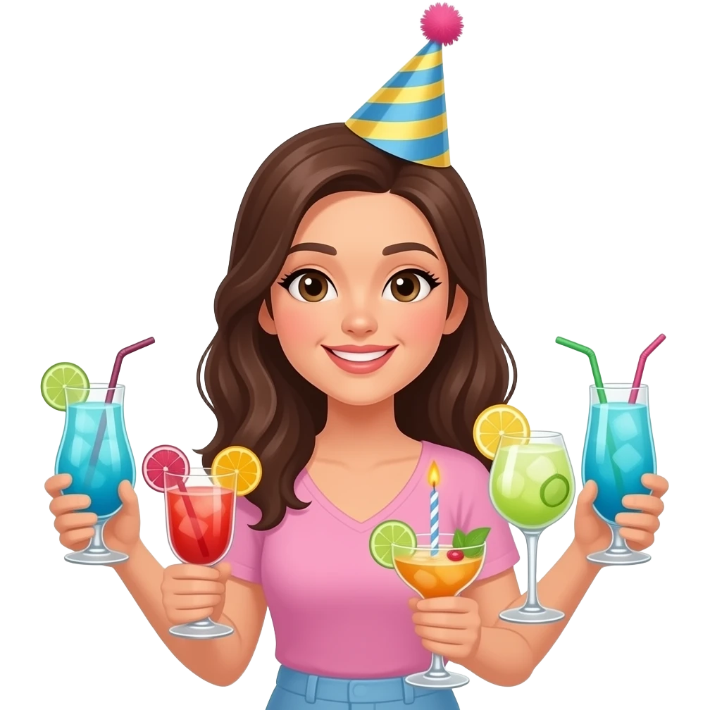 scutterbotch (means to have multiple different drinks for one's bday) make it a woman emoji