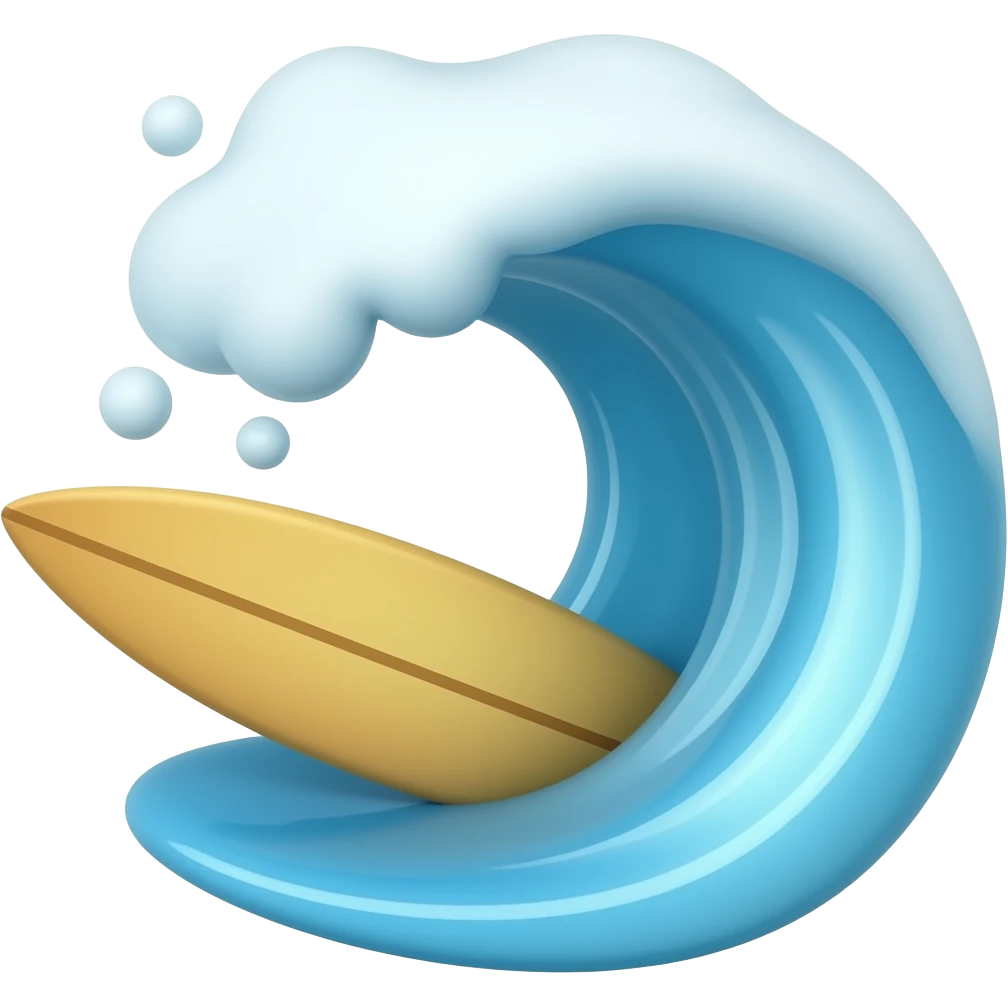 Catch a wave emoji