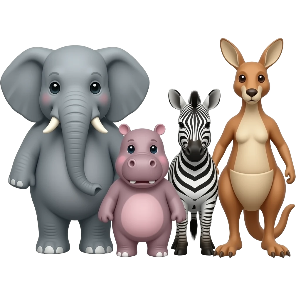 🐘🦛🦓🦘🐵 finger family by bungalow studios emoji | AI Emoji Generator
