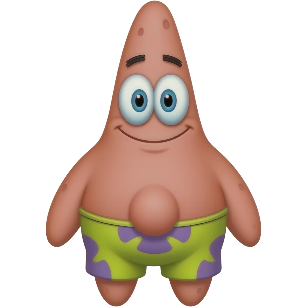 Patrick star from SpongeBob with a big penis emoji