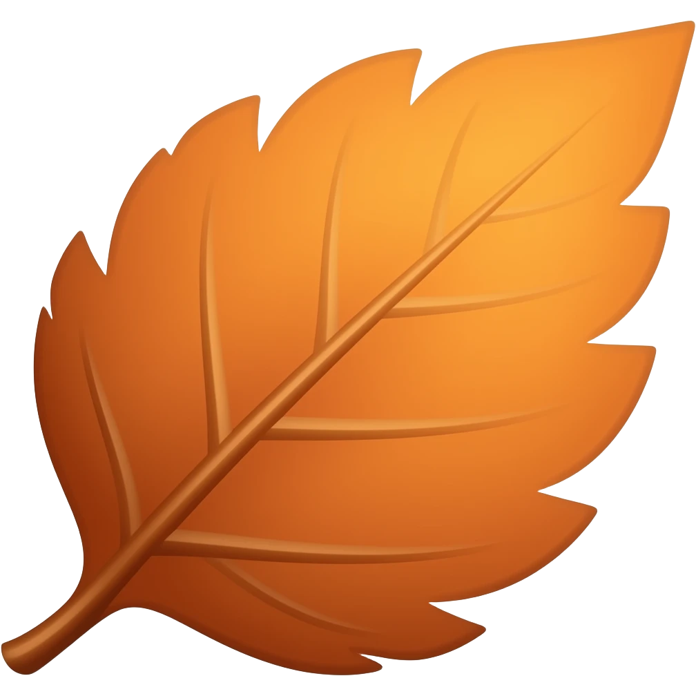 orange leaf emoji