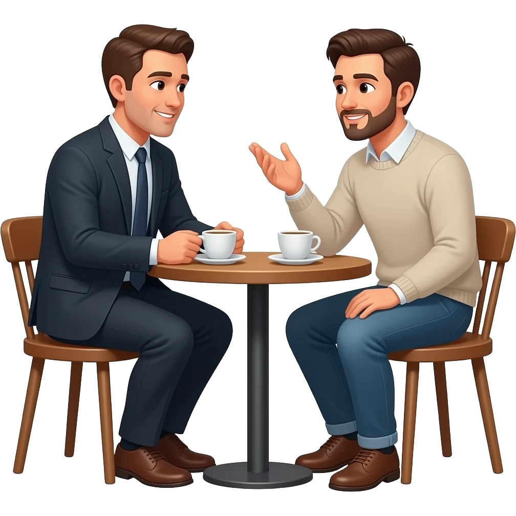 man talking to another man emoji | AI Emoji Generator