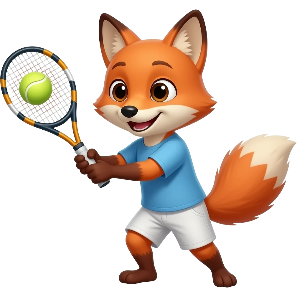 Tennis player fox emoji
