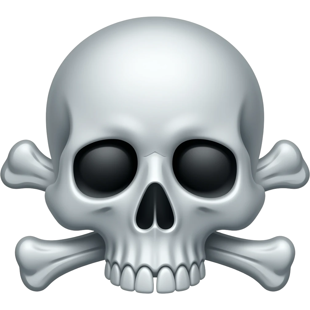 skull silver icon emoji