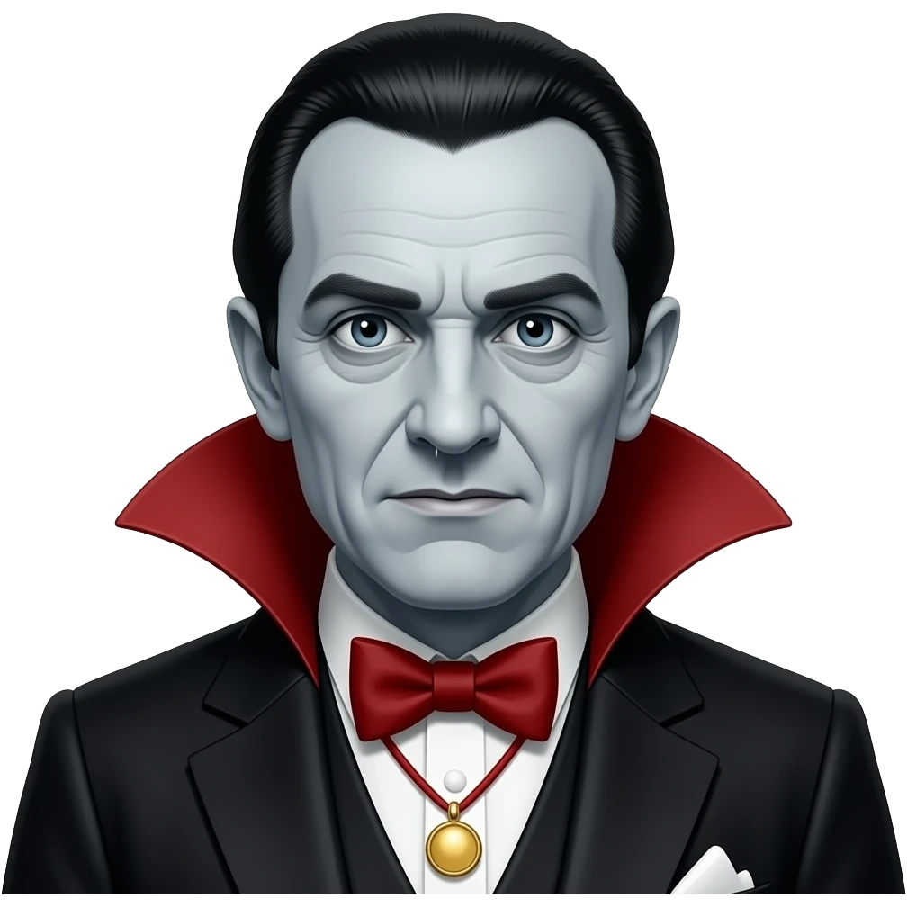 Bela Lugosi, Dracula, Classic Horror Monster, hyper realistic, photorealistic, cinematic emoji