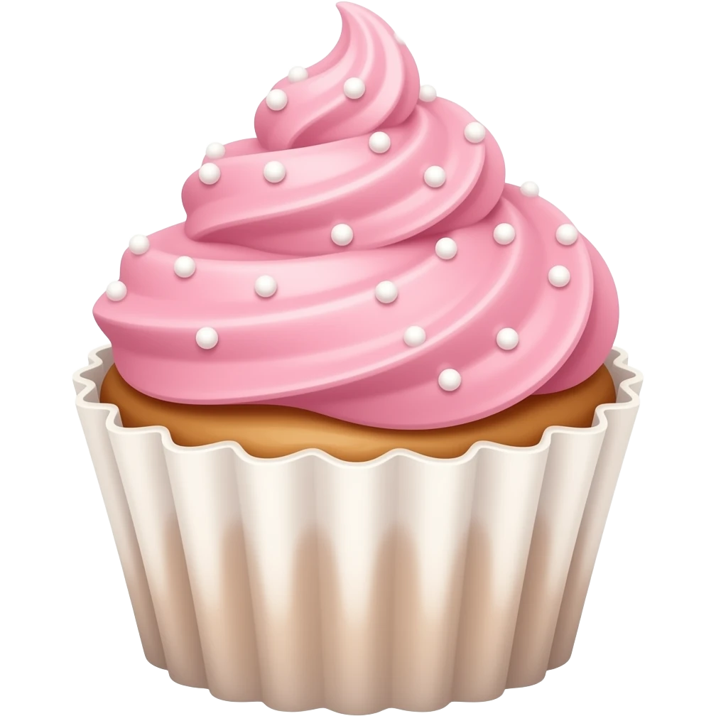 Cupcake with pink icing emoji