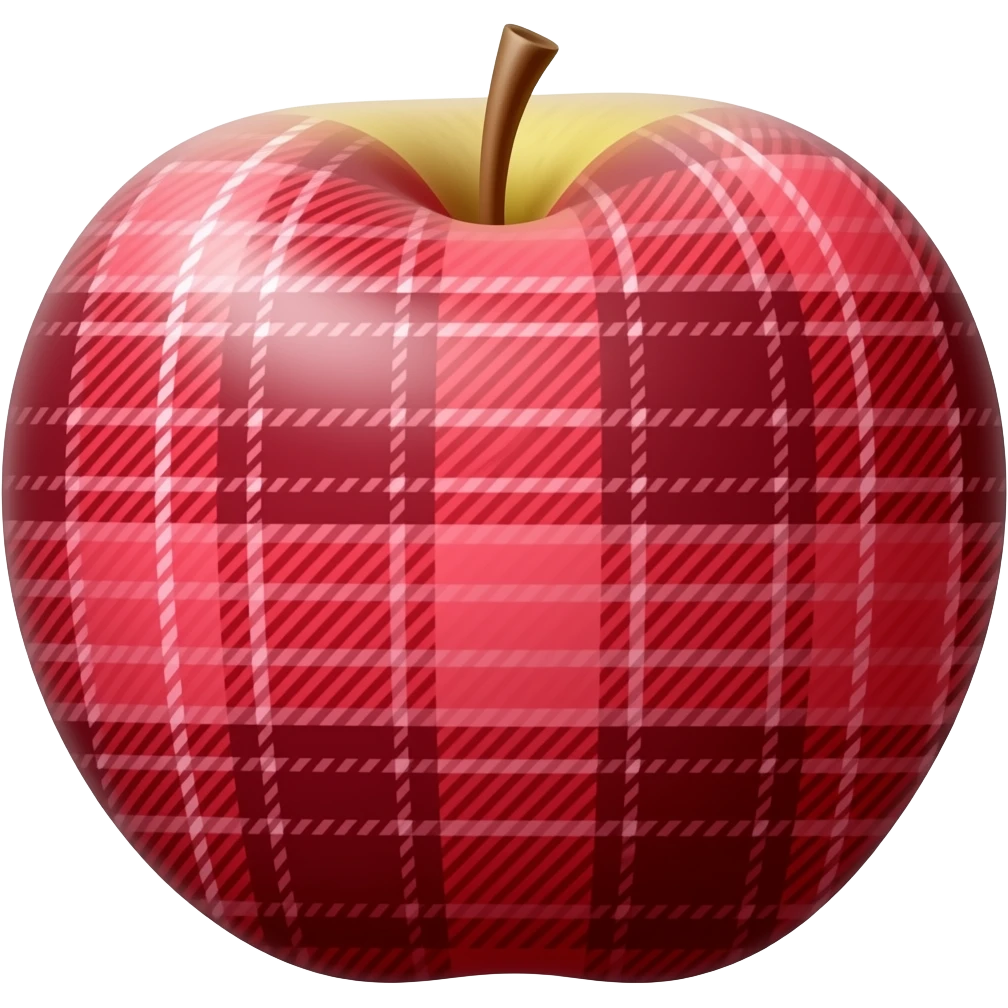 Plaid red apple emoji