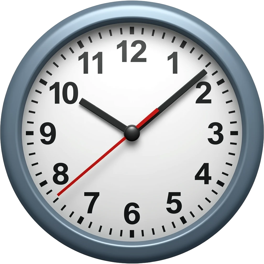 classroom clock emoji