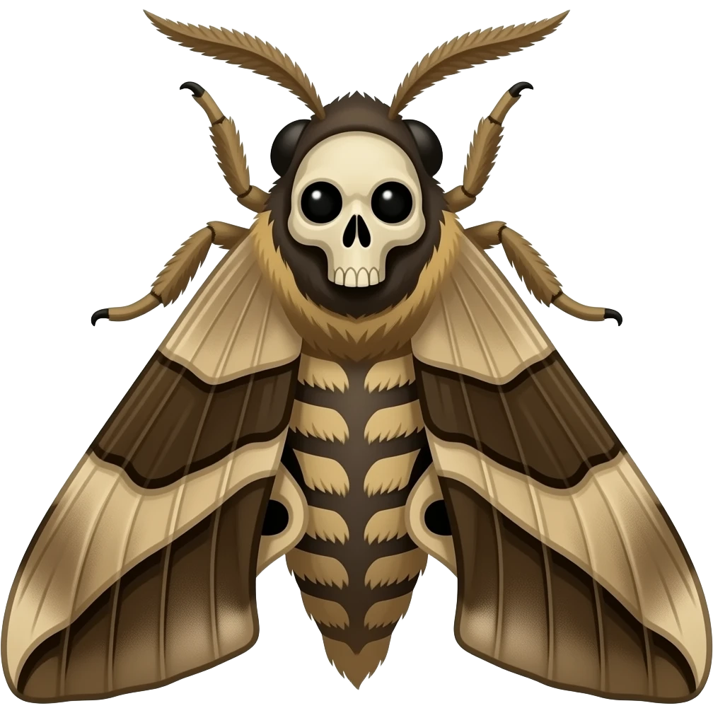Death head hawk moth emoji