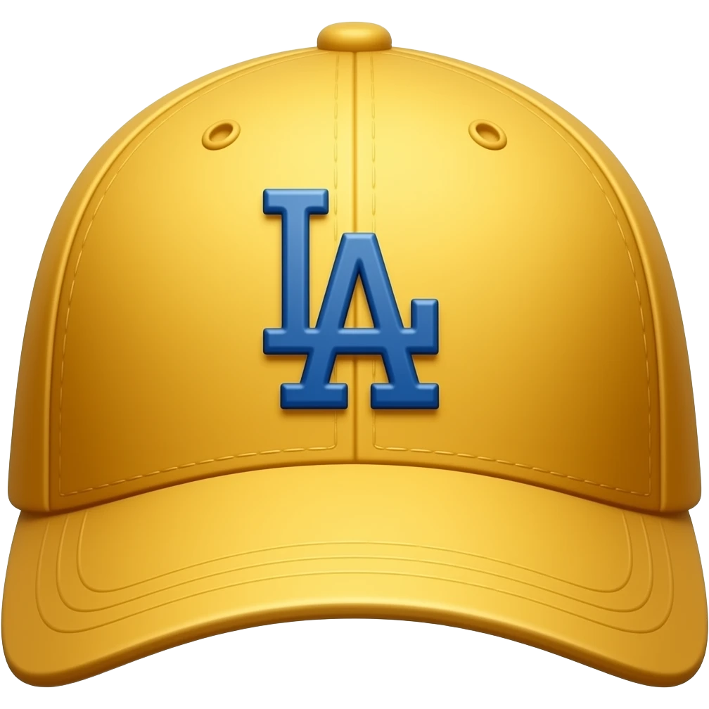 Yellow emoji Dodgers hat emoji
