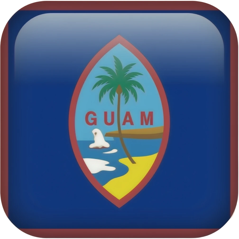 Pink Guam island flag emoji (iOS) emoji