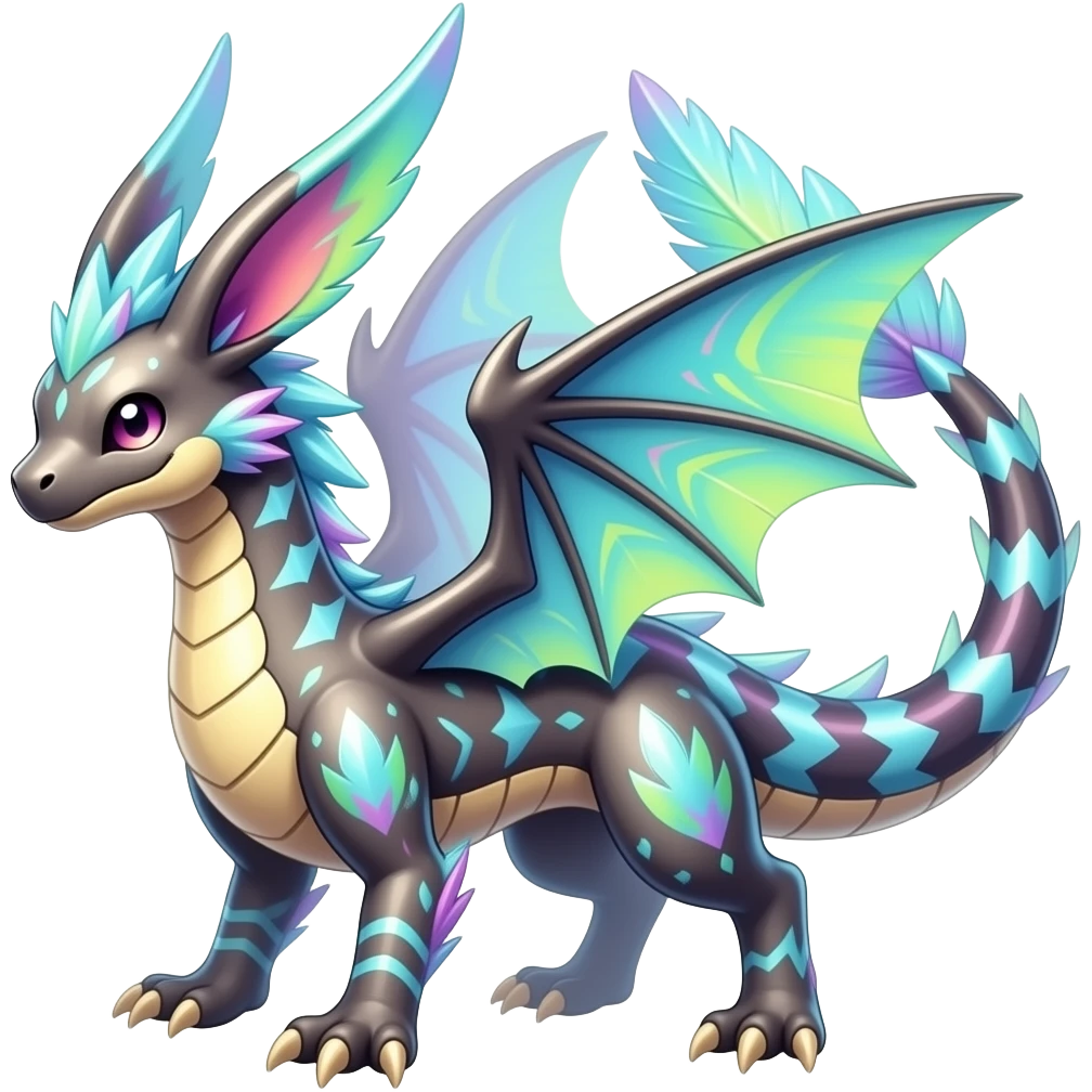 Shiny exotic feathery acidic trippy abstract tropical bioluminescent edgy cool Salandit-Salamence-Ekans-Seviper-Salazzle-Fakemon-hybrid emoji
