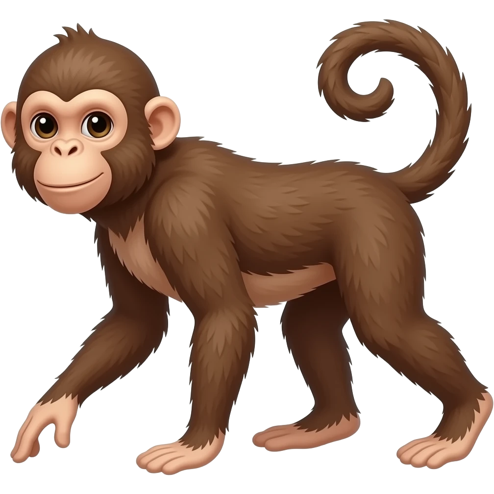 walk monkey emoji
