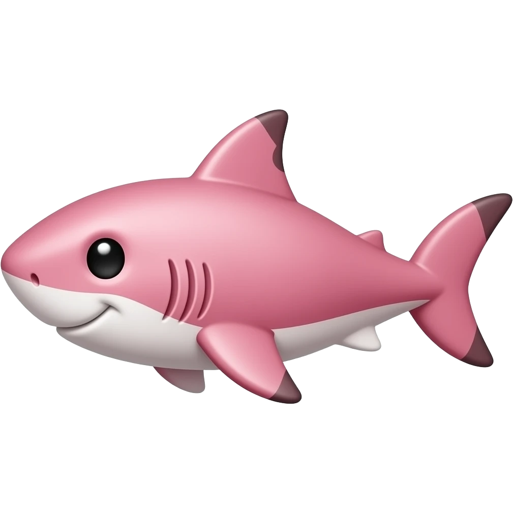 Pink tiny shark emoji