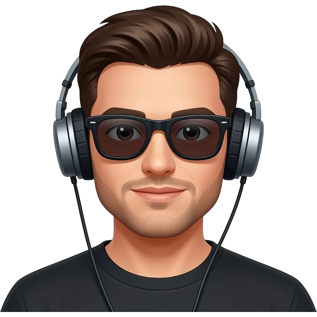 handsome dj with sunglasses emoji