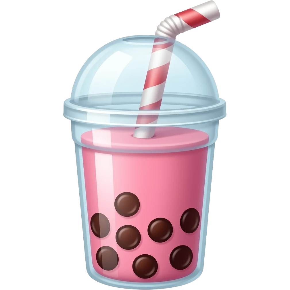 pink bubble tea emoji