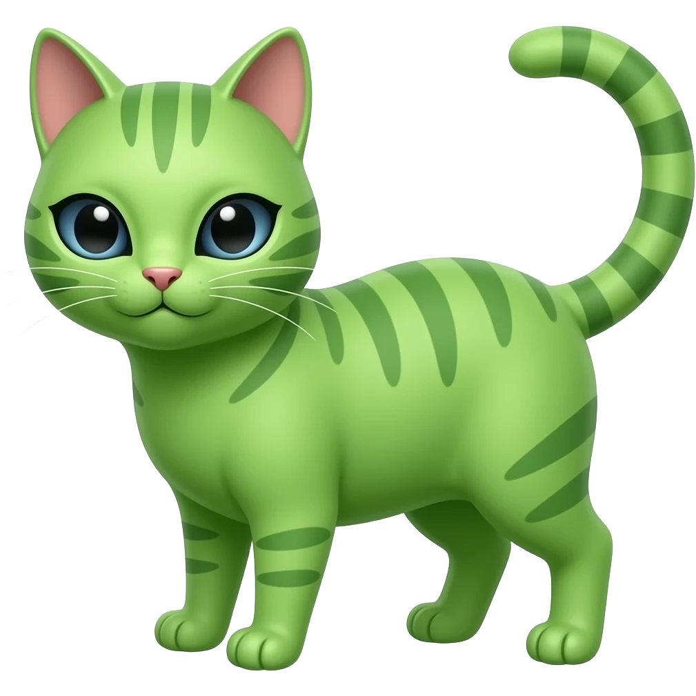 green alien cat emoji
