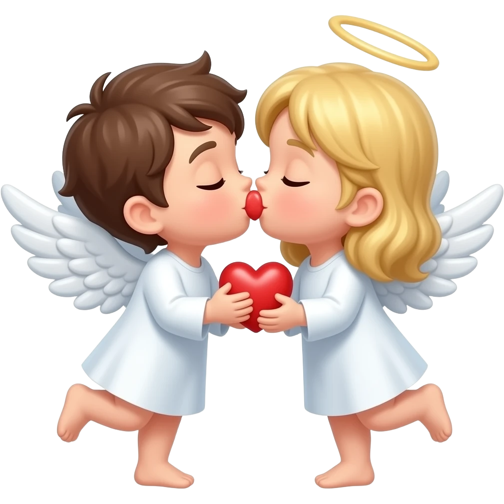 Angel heart kiss emoji