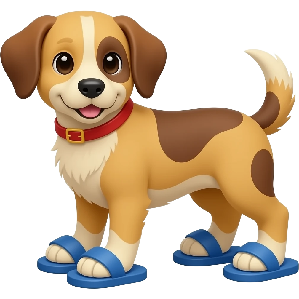 Hund mit Pantoffel emoji
